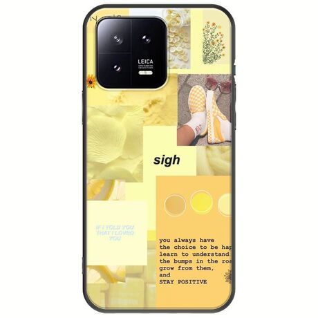 Aesthetic Yellow Xiaomi 13 5G Black TPU (Μαύρη Σιλικόνη)