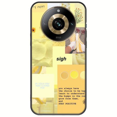 Aesthetic Yellow Realme 11 Pro Plus 5G Black TPU (Μαύρη Σιλικόνη)