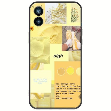 Aesthetic Yellow Nothing Phone (2) Black TPU (Μαύρη Σιλικόνη)