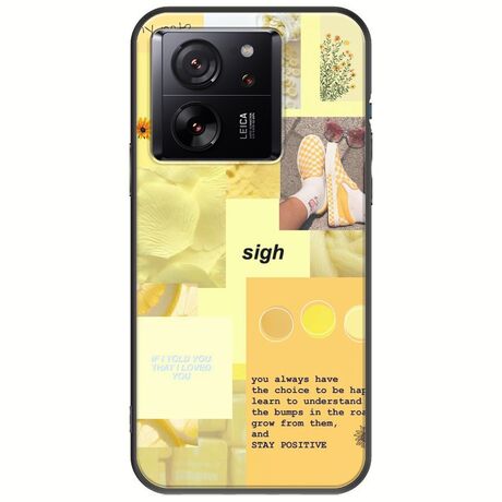 Aesthetic Yellow Xiaomi 13T Pro 5G Black TPU (Μαύρη Σιλικόνη)