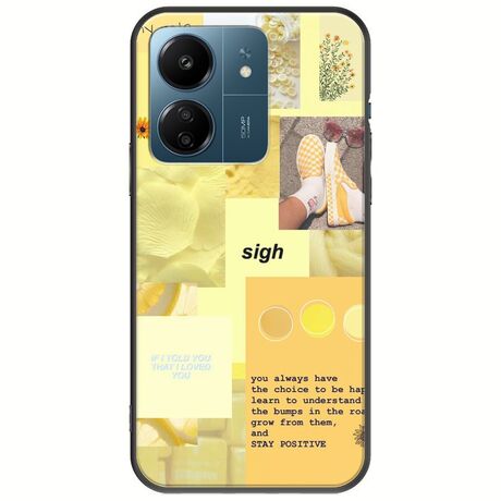 Aesthetic Yellow Xiaomi Redmi 13C Black TPU (Μαύρη Σιλικόνη)