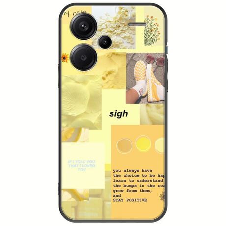 Aesthetic Yellow Xiaomi Redmi Note 13 Pro Plus 5G Black TPU (Μαύρη Σιλικόνη)
