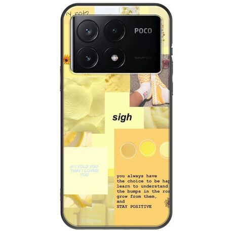 Aesthetic Yellow Xiaomi Poco X6 Pro 5G Black TPU (Μαύρη Σιλικόνη)