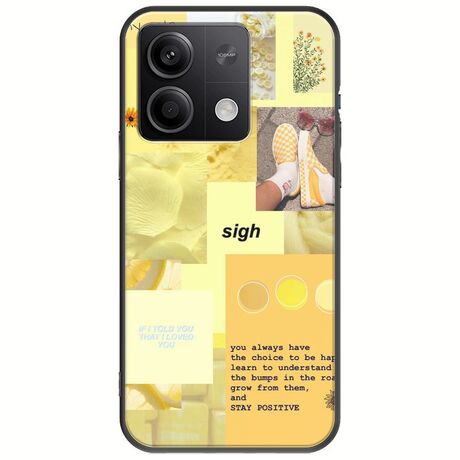 Aesthetic Yellow Xiaomi Poco X6 5G Black TPU (Μαύρη Σιλικόνη)