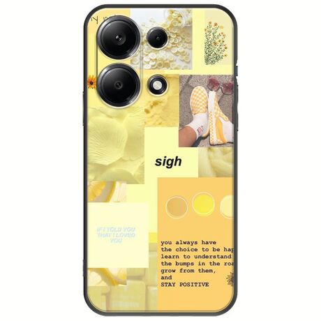 Aesthetic Yellow Xiaomi Redmi Note 13 Pro 4G Black TPU (Μαύρη Σιλικόνη)