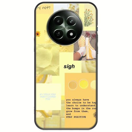 Aesthetic Yellow Realme 12x 5G Black TPU (Μαύρη Σιλικόνη)