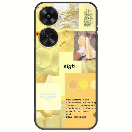 Aesthetic Yellow Huawei Nova 12 SE Black TPU (Μαύρη Σιλικόνη)
