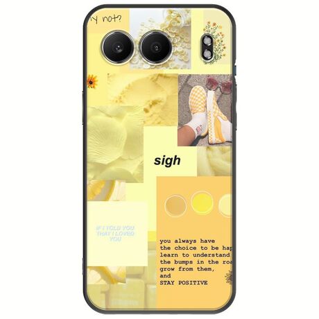 Aesthetic Yellow OnePlus Nord 4 5G Black TPU (Μαύρη Σιλικόνη)