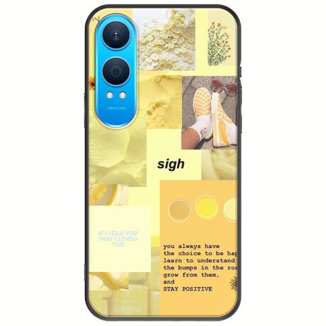 Aesthetic Yellow OnePlus Nord CE4 Lite 5G Black TPU (Μαύρη Σιλικόνη)