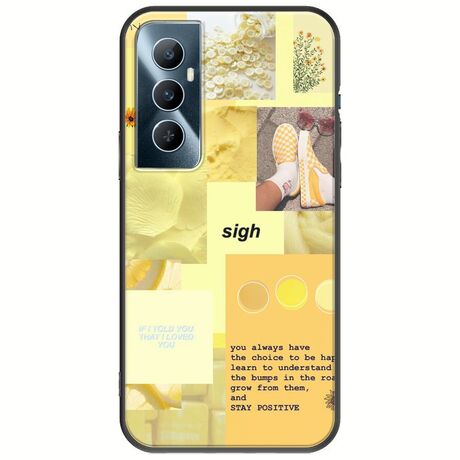Aesthetic Yellow Realme C65 4G Black TPU (Μαύρη Σιλικόνη)