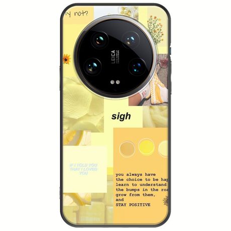 Aesthetic Yellow Xiaomi 14 Ultra 5G Black TPU (Μαύρη Σιλικόνη)