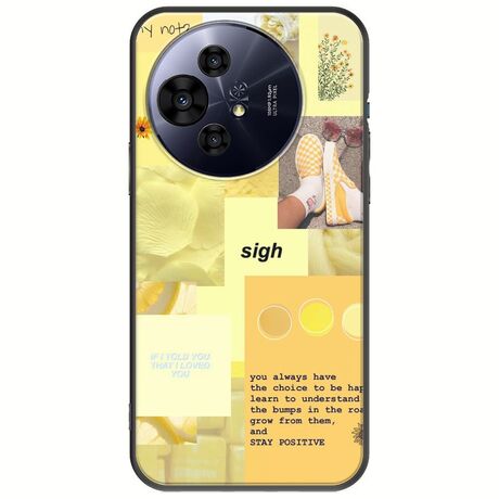 Aesthetic Yellow TCL 50 PRO NXTPAPER 5G Black TPU (Μαύρη Σιλικόνη)