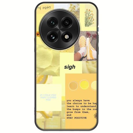 Aesthetic Yellow OnePlus 13 5G Black TPU (Μαύρη Σιλικόνη)