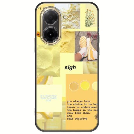 Aesthetic Yellow Xiaomi Redmi A5 4G Black TPU (Μαύρη Σιλικόνη)