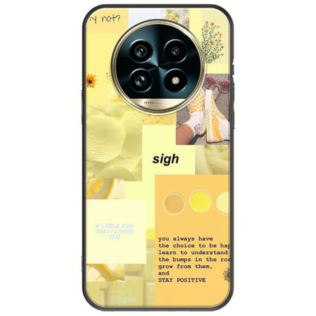 Aesthetic Yellow Realme 13 Pro 5G Black TPU (Μαύρη Σιλικόνη)