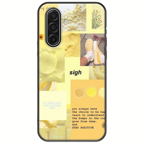 Aesthetic Yellow Samsung Galaxy A17 4G / 5G Black TPU (Μαύρη Σιλικόνη)
