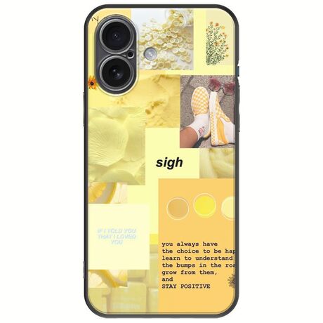 Aesthetic Yellow iPhone 17 Black TPU (Μαύρη Σιλικόνη)