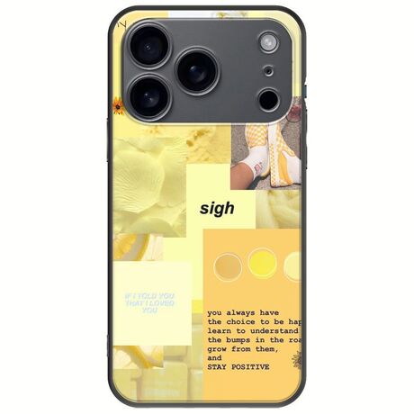 Aesthetic Yellow iPhone 17 Pro Black TPU (Μαύρη Σιλικόνη)