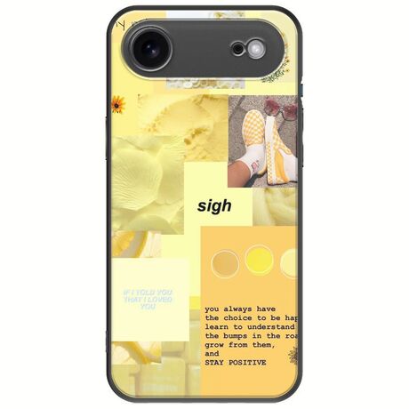 Aesthetic Yellow iPhone Air Black TPU (Μαύρη Σιλικόνη)