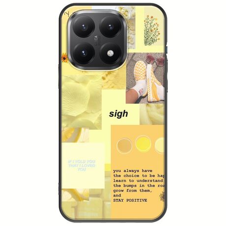 Aesthetic Yellow Xiaomi 15T 5G Black TPU (Μαύρη Σιλικόνη)