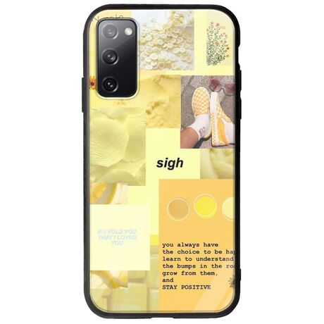 Aesthetic Yellow Samsung Galaxy S20 Groove TPU (Tempered Glass και TPU)