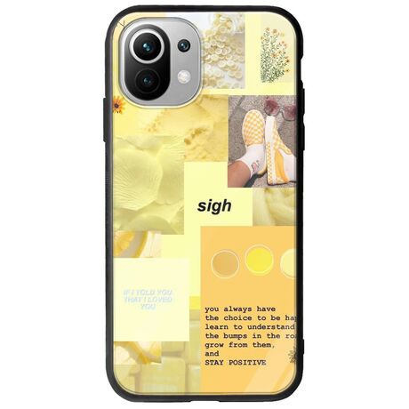 Aesthetic Yellow Xiaomi Mi 11 Lite / 11 Lite NE / 5G Groove TPU (Tempered Glass και TPU)