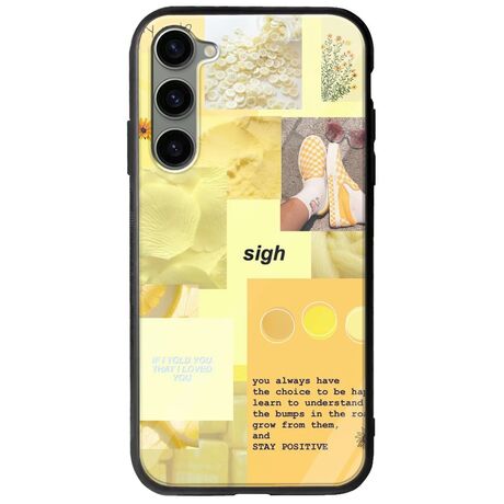 Aesthetic Yellow Samsung Galaxy S23 5G Groove TPU (Tempered Glass και TPU)