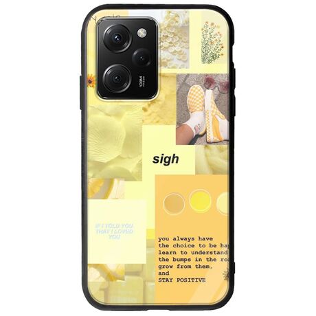 Aesthetic Yellow Xiaomi Poco X5 Pro 5G Groove TPU (Tempered Glass και TPU)