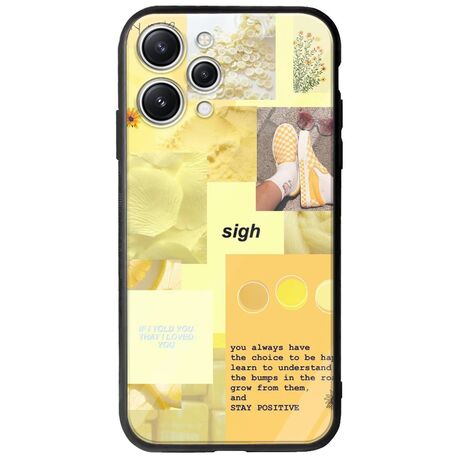 Aesthetic Yellow Xiaomi Redmi 12 Groove TPU (Tempered Glass και TPU)