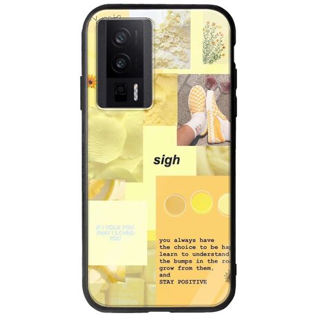 Aesthetic Yellow Xiaomi Poco F5 Pro 5G Groove TPU (Tempered Glass και TPU)
