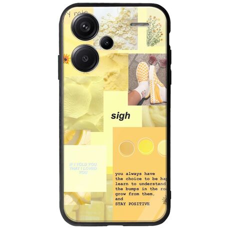 Aesthetic Yellow Xiaomi Redmi Note 13 Pro Plus 5G Groove TPU (Tempered Glass και TPU)