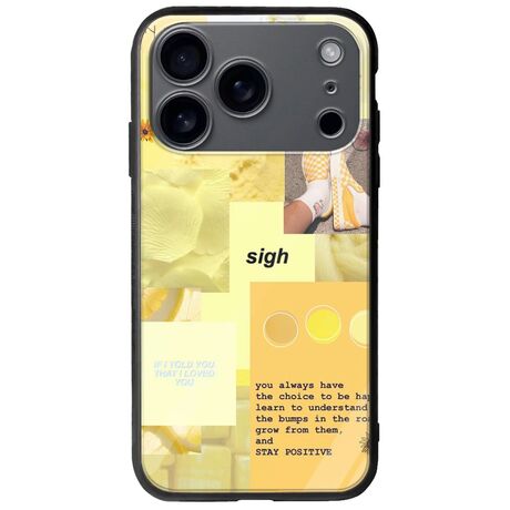 Aesthetic Yellow iPhone 17 Pro Max Groove TPU (Tempered Glass και TPU)