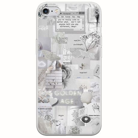 Aesthetic White iPhone 6 Plus / iPhone 6s Plus Flexible TPU (Διάφανη Σιλικόνη)