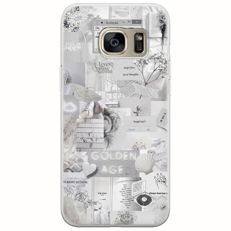 Aesthetic White Samsung Galaxy S7 Edge Flexible TPU (Διάφανη Σιλικόνη)