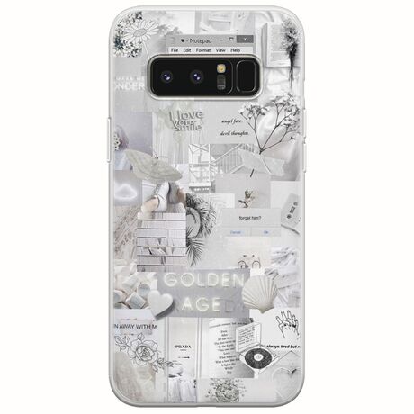 Aesthetic White Samsung Galaxy Note 8 Flexible TPU (Διάφανη Σιλικόνη)