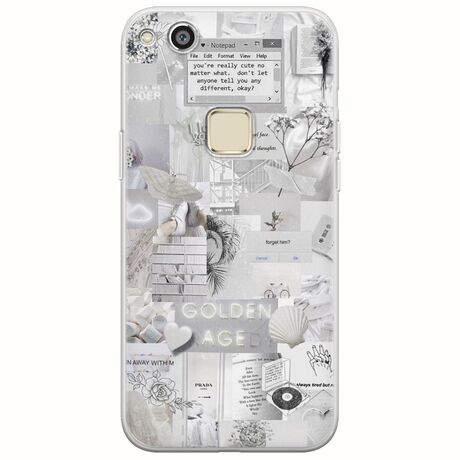 Aesthetic White Huawei P10 Lite Flexible TPU (Διάφανη Σιλικόνη)