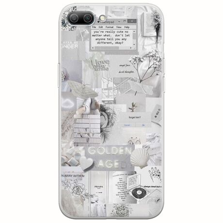 Aesthetic White Huawei Honor 10 Flexible TPU (Διάφανη Σιλικόνη)