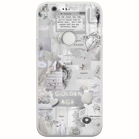 Aesthetic White Google Pixel Flexible TPU (Διάφανη Σιλικόνη)