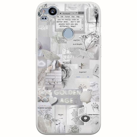 Aesthetic White Google Pixel 2 Flexible TPU (Διάφανη Σιλικόνη)