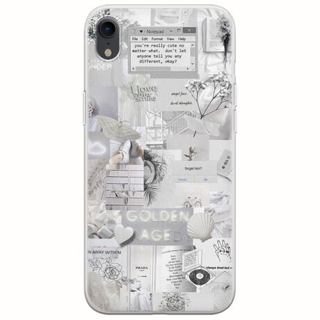 Aesthetic White iPhone XR Flexible TPU (Διάφανη Σιλικόνη)