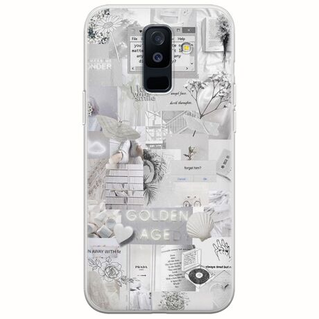 Aesthetic White Samsung Galaxy A6 Plus 2018 Flexible TPU (Διάφανη Σιλικόνη)