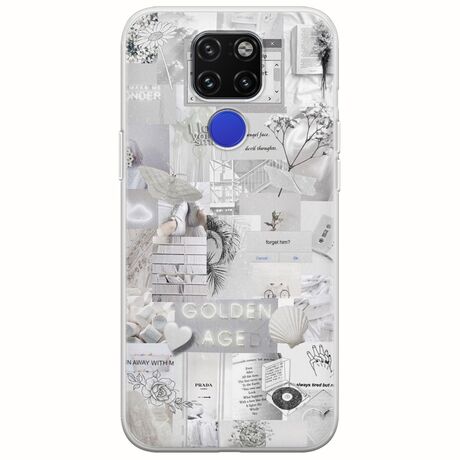 Aesthetic White Huawei Mate 20 Flexible TPU (Διάφανη Σιλικόνη)