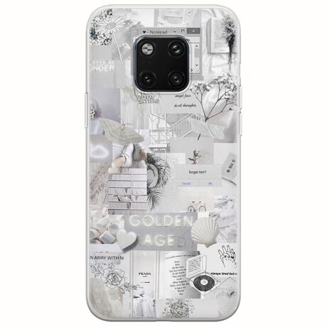 Aesthetic White Huawei Mate 20 Pro Flexible TPU (Διάφανη Σιλικόνη)