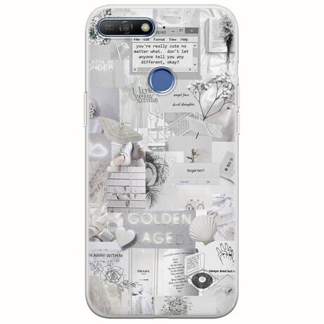 Aesthetic White Huawei Y6 Prime 2018 Flexible TPU (Διάφανη Σιλικόνη)