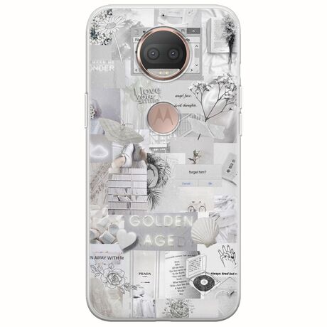 Aesthetic White Motorola Moto G5S Flexible TPU (Διάφανη Σιλικόνη)