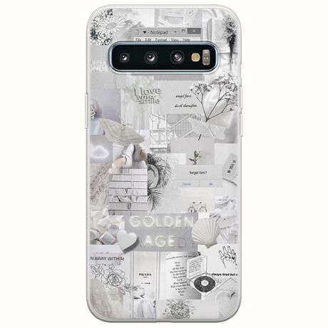 Aesthetic White Samsung Galaxy S10 Flexible TPU (Διάφανη Σιλικόνη)