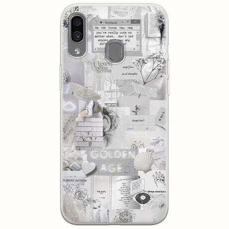 Aesthetic White Samsung Galaxy A40 Flexible TPU (Διάφανη Σιλικόνη)