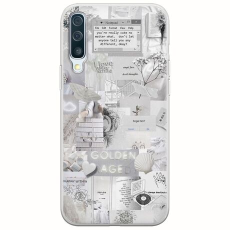 Aesthetic White Samsung Galaxy A50 Flexible TPU (Διάφανη Σιλικόνη)