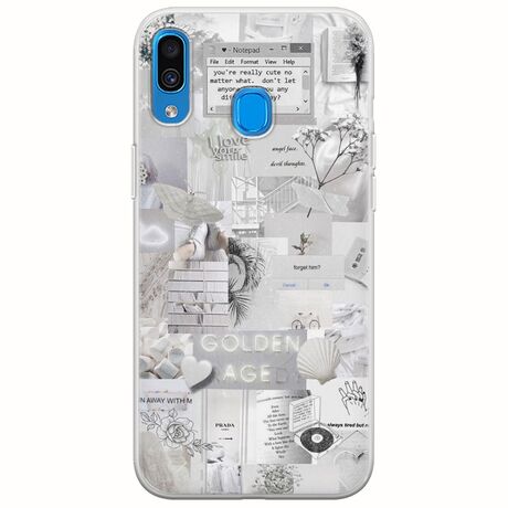 Aesthetic White Samsung Galaxy A20e Flexible TPU (Διάφανη Σιλικόνη)