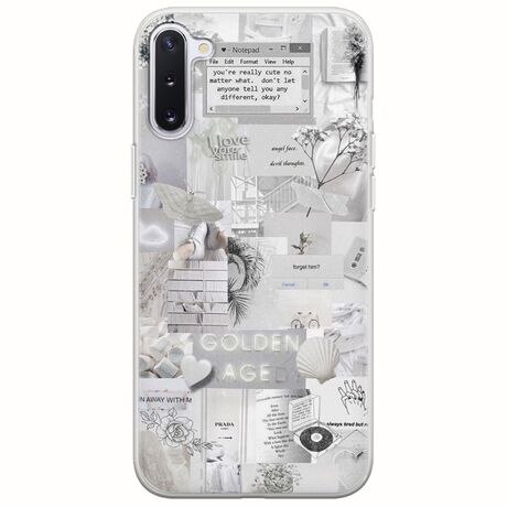 Aesthetic White Samsung Galaxy Note 10 Flexible TPU (Διάφανη Σιλικόνη)